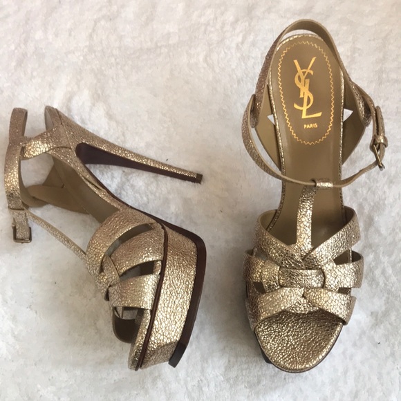 YSL TRIBUTE 105 Sandal in Sahara Gold size 42. - Picture 2 of 6